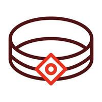 Bracelet Vector Thick Line Two Color Icons For Personal And Commercial Use.