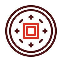 Token Vector Thick Line Two Color Icons For Personal And Commercial Use.