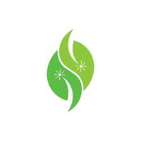 motion sun green leaf natural symbol vector