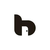 letter h b door cute simple logo vector