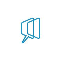 screen outline linked line logo vector