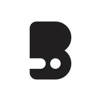 letter bi simple geometric logo vector