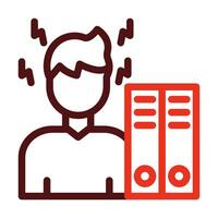 Overwork Vector Thick Line Two Color Icons For Personal And Commercial Use.