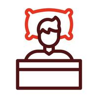 Insomnia Vector Thick Line Two Color Icons For Personal And Commercial Use.