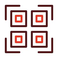 Qr Code Vector Thick Line Two Color Icons For Personal And Commercial Use.