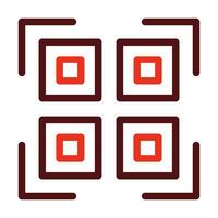 qr código vector grueso línea dos color íconos para personal y comercial usar.