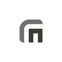 letter rn home door abstract logo vector