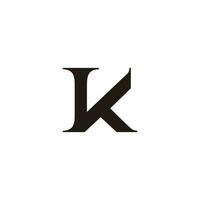 letra vk vinculado serif fuente logo vector