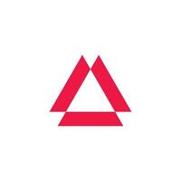 triángulo geométrico sencillo logo vector