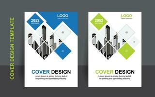 Simple Cover Design Template For Flyer, Brochure, Book, Annual Report With Front Page Two Color Set. vector