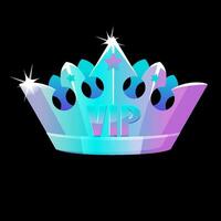 VIP crown for the game, award emblems for the winner. Vector illustration luxury crown icons for graphic design.