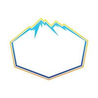 mountain frame vector template, frame vector element