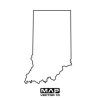 indiana map vector elements, indiana map vector illustration, indiana map vector template