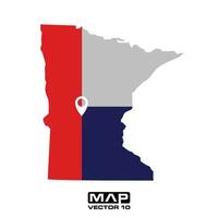 minnesota map vector elements, minnesota map vector illustration, minnesota map vector template