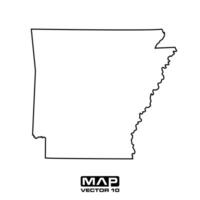 Arkansas mapa vector elementos, Arkansas mapa vector ilustración, Arkansas mapa vector modelo