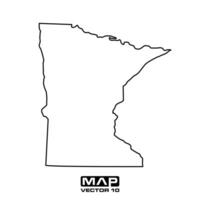 Minnesota mapa vector elementos, Minnesota mapa vector ilustración, Minnesota mapa vector modelo