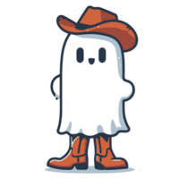 Beautiful Halloween Boo Wearing Hat - Ai Generative png