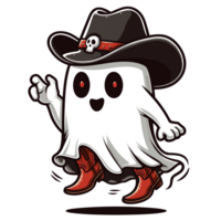 Beautiful Halloween Boo Wearing Hat - Ai Generative png