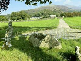 A view of the North Wales countryside at Beddgelert on a sunny day photo