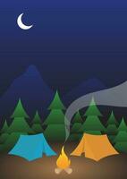 camping vector illustration vector