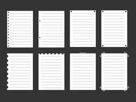 blank notepad design set vector