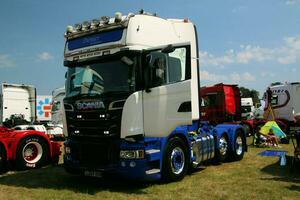 Whitchurch in the UK in JUne 2023. A view of a Truck at a Truck Show in Whitchurch Shropshire photo