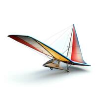 Hang Glider on white background. Generative AI photo