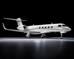 Gulfstream G650 on white background. Generative AI photo