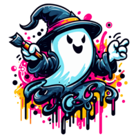 Beautiful Halloween Boo In Action - Ai Generative png