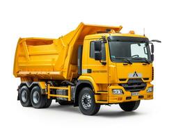 Garbage Truck on white background. Generative AI photo