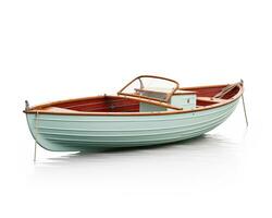 Dinghy on white background. Generative AI photo