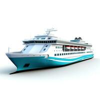 Ferry on white background. Generative AI photo