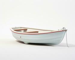 Dinghy on white background. Generative AI photo