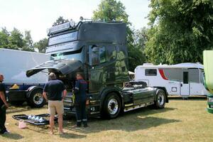 Whitchurch in the UK in JUne 2023. A view of a Truck at a Truck Show in Whitchurch Shropshire photo