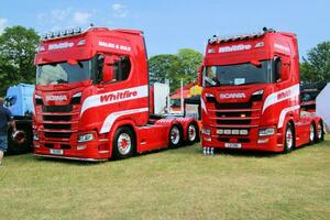 Whitchurch in the UK in JUne 2023. A view of a Truck at a Truck Show in Whitchurch Shropshire photo