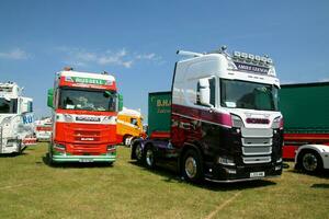 Whitchurch in the UK in JUne 2023. A view of a Truck at a Truck Show in Whitchurch Shropshire photo