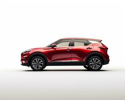 Crossover car on white background. Generative AI photo