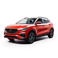Crossover car on white background. Generative AI photo