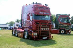 Whitchurch in the UK in JUne 2023. A view of a Truck at a Truck Show in Whitchurch Shropshire photo