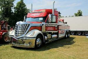 Whitchurch in the UK in JUne 2023. A view of a Truck at a Truck Show in Whitchurch Shropshire photo