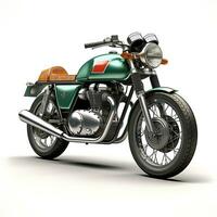 Cafe Racer Motorcycle on white background. Generative AI photo