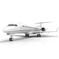 Charter Plane on white background. Generative AI photo