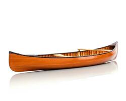 Canoe on white background. Generative AI photo