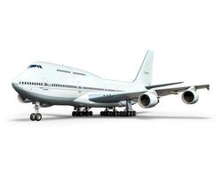 Cargo Plane on white background. Generative AI photo