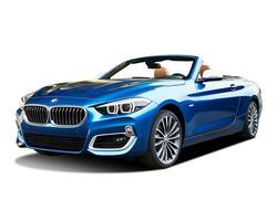 Convertible Car on white background. Generative AI photo