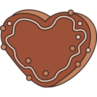 Christmas gingerbread heart png