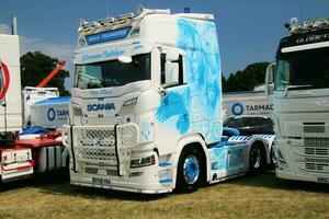 Whitchurch in the UK in JUne 2023. A view of a Truck at a Truck Show in Whitchurch Shropshire photo