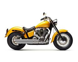 Bobber Motorcycle on white background. Generative AI photo