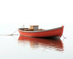 Boat on white background. Generative AI photo