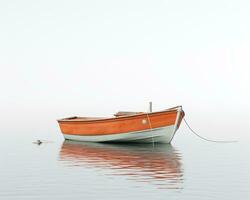 Boat on white background. Generative AI photo